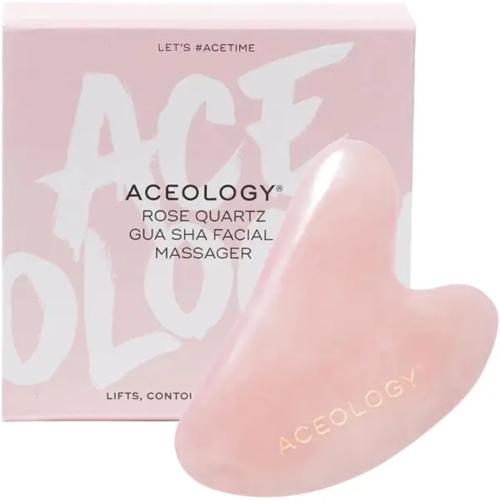🌸ACEOLOGY ROSE QUARTZ GUA SHA FACIAL MASSAGER🌸